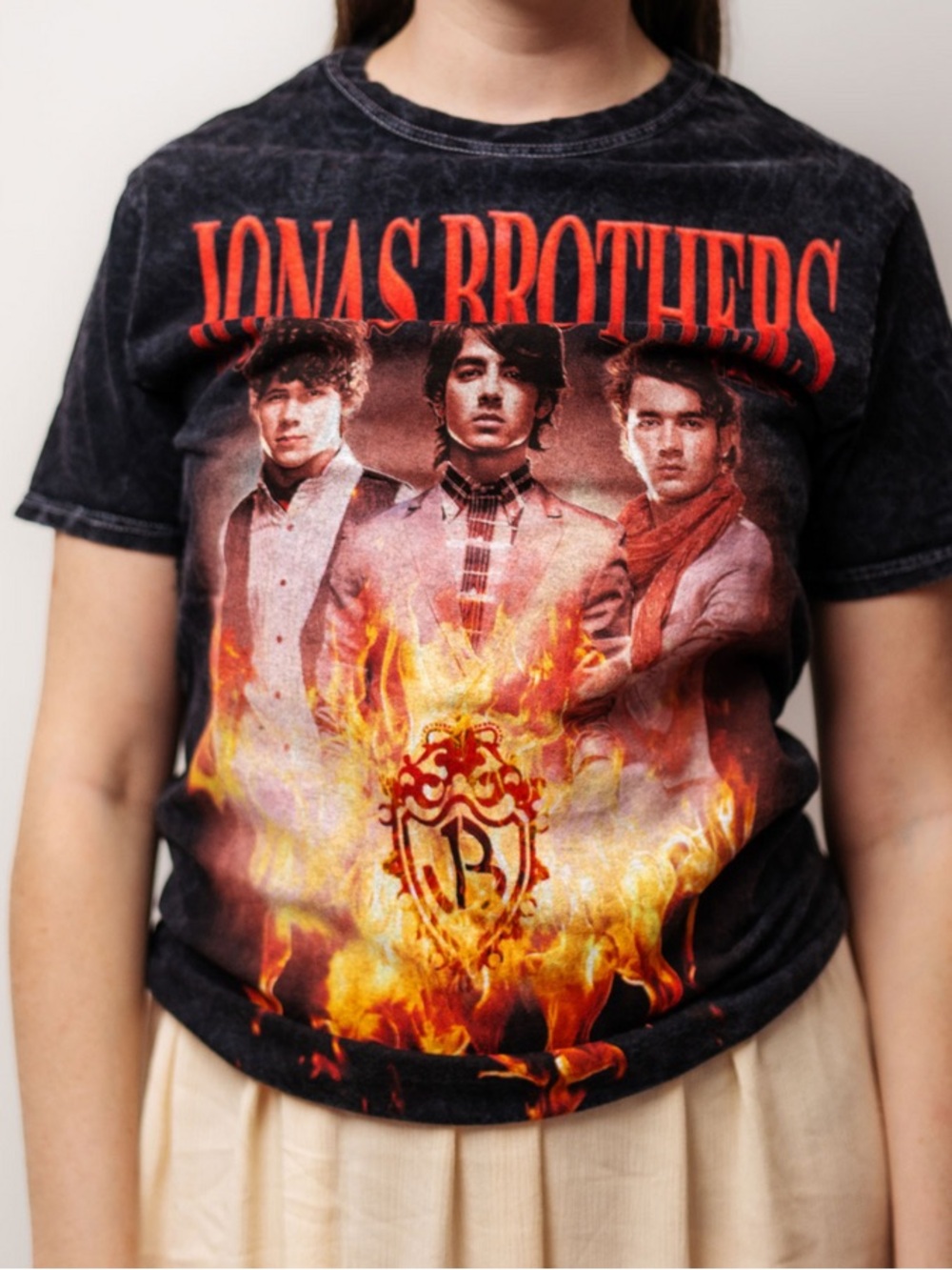 Jonas Brothers Classic Fire Tee - Black
